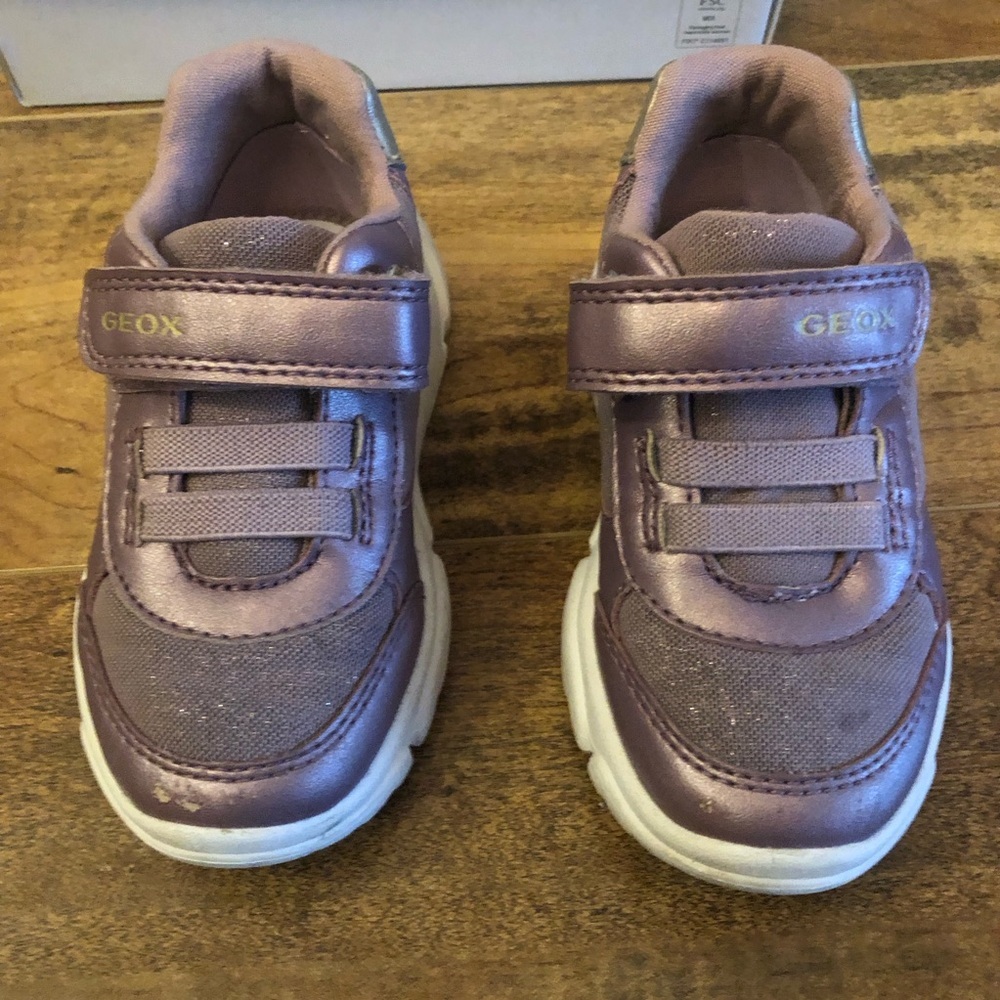 Geox Baby Toddler Girl Ciufciuf Shoes Sneakers, Dark Pink Gold, US 7, EU 23 - Picture 6 of 12